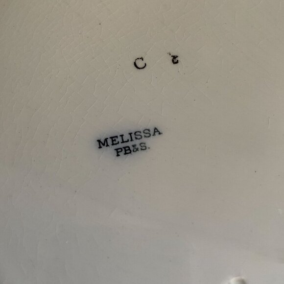 Bishop Powell & Stonier Melissa Blue Floral 14" Oval Serving Platter c.1878-91 - Picture 7 of 9